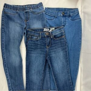 OshKosh and Carters - Girl's Blue Jeans - 3 Pack - 6 / 6x